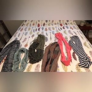 6 scarves hardly worn